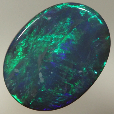 SOLID BLACK OPAL Callibrated 8 x 6mm Moss pattern, bright green